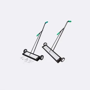 24-Inch Heavy-Duty Manual Magnetic Floor Sweeper with Wheels and Nail Release