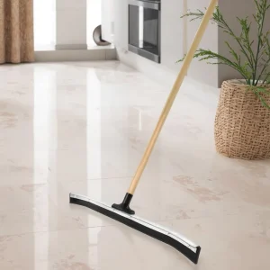 24-Inch Industrial Floor Squeegee with Soft Rubber Blade and Plastic Steel Handle
