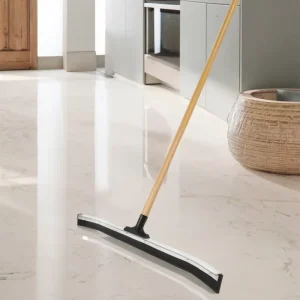 24 Inch Silicone Floor Squeegee with Plastic Steel Handle for Industrial Kitchen Cleaning