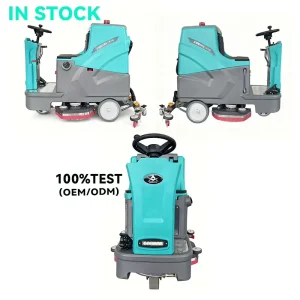 24V Automatic Ride-On Electric Floor Scrubber with Dual Brushes
