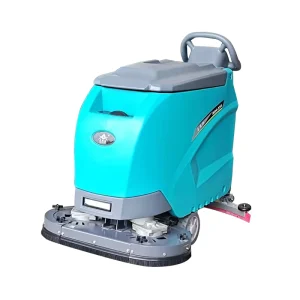 24V Battery-Operated Walk-Behind Floor Scrubber Dryer with Double Brush