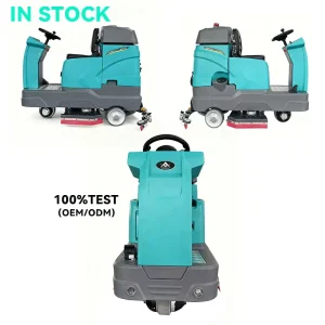24V Electric Industrial Ride-On Floor Scrubber for Logistics Distribution Centers