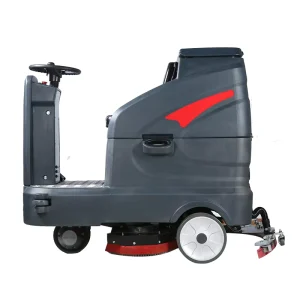 24V Ride-On Floor Scrubber Machine with Double Brushes