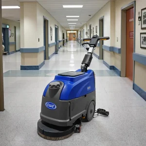 24V Walk Behind Home Cleaning Machine New Auto Brush Dryer Floor Scrubber Small Battery Walk Behind Machine