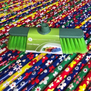 25*15*6cm PP PET Plastic Broom Head with Wooden Handle Indoor Floor Sweeper Brush