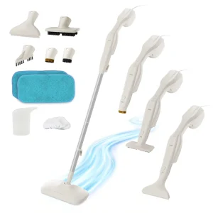 25-Second Fast-Heating Lightweight Steam Mop High-Temperature Handheld Steam Cleaner 250ml Tank for Floor Tile Kitchen and Window Cleaning