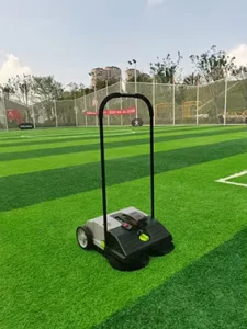 25L Rechargeable Lithium Battery Walk Behind Artificial Grass Sweeper New Condition