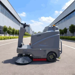 3-Wheel Electric Ride-On Sweeper Tricycle with Battery, High-Pressure Cleaner, Side Brush, and Sanitation Function
