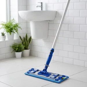 3 cm Wide Aluminum Alloy Flat Mop Set with Extendable Handle for Floor Cleaning