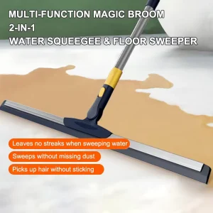 3 in 1 Adjustable Rotating Telescopic Household Silicone Long Window and Floor Cleaner Squeegee Glass Cleaning Wiper