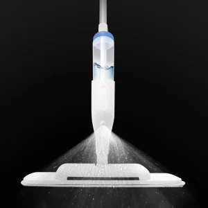 3-in-1 Manual Carpet Sweeper and Water Spray Mop Set with Microfiber Flat Mop