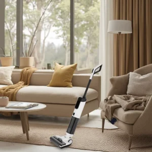 3-in-1 Rechargeable Dual-Tank Wet/Dry Floor Cleaner Vacuum Mop with Self-Cleaning Function