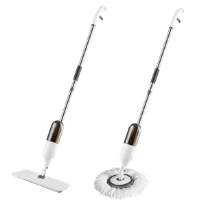 3 in 1 Spray Mop Absorbent Mop With Cotton Brush Head Rotary Flat Mop