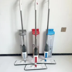 3-in-1 Spray Mop with Swivel Handle and Steel Microfiber Sweeper