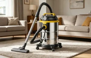30Litre Stainless Steel Hand Held Wet and Dry Vacuum Cleaner for Hotel with 1200W Power