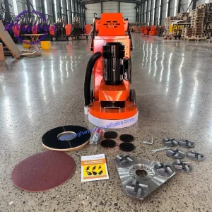 350/400mm Concrete Grinder with Built-In Vacuum, Hand-Push, 220V/380V