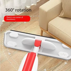 350 ml Water-Retention Spray Mop with 2 Mop Pads for Living Room and Bedroom Cleaning