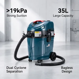 35L Bagless Cyclonic Electric Industrial Wet and Dry Vacuum Cleaner