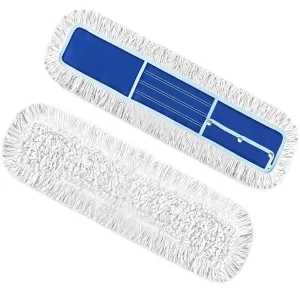 36″ Dust Mop Replacement Pads, Durable Thick Washable Cotton Thread Rectangle Flat Mop Heads for Hardwood and Tile