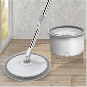360° Adjustable Round Spin Mop with Clean Water Bucket and Sewage Separation