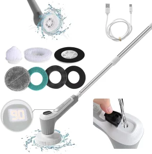 360 Cordless Handheld Electric Scrubber for Kitchen Bathroom Tile Floor and Wall