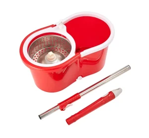 360 Degree Automatic Magic Spin Mop and Bucket Set Easy Operation with Durable Steel Handle and Metal Head Cleaning Tool