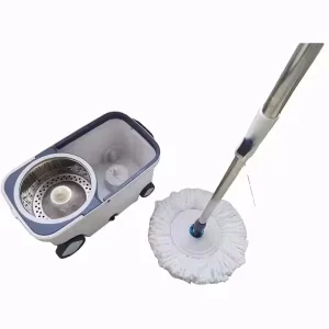 360-Degree Detachable and Washable Rotating Mop Bucket with Microfiber Refill Wheels and Handles