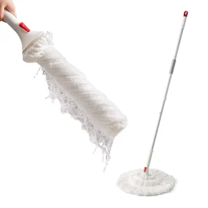 360-Degree Easy-Wringing Hands-Free Microfiber Twist Mop, Wet and Dry Self-Wringing Floor Mop for Home