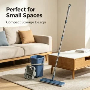 360-Degree Flexible Platform Flat Mop for Wet and Dry Floor Cleaning