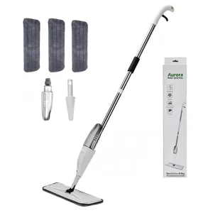 360-Degree Handheld Microfiber Long-Handle Spray Mop with Sprayer