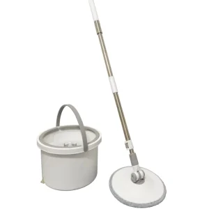 360-Degree Handheld Microfiber Spin Mop System with Clean and Dirty Water Separation