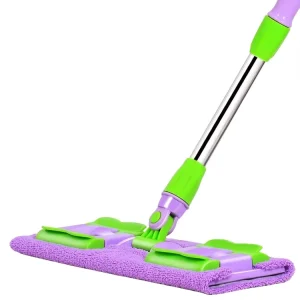 360-Degree Hotel Hospital Floor Cleaning Wet Dry Water Spray Flat Mop with Aluminum Handle Reusable Microfiber Pad