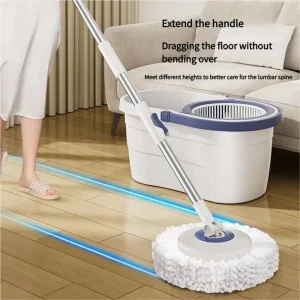 360-Degree Microfiber Rotating Spin Mop and Bucket Set