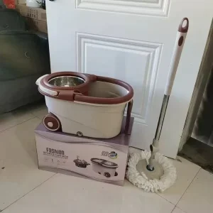 360-Degree Microfiber Rotating Spin Mop and Bucket Set with Separate Dirty Water Compartment