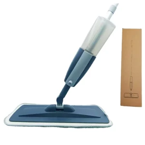 360-Degree Microfiber Wet and Dry Flat Mop with Foldable Aluminum Handle and Self-Wringing Basket