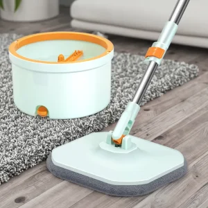 360 Degree Oil Separator Flat Floor Mop and Bucket Set with Water Squeeze Bucket Tool