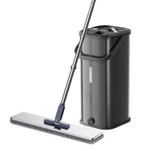 360 Degree Rotary Flat Microfiber Mop Self Washing Squeeze Dry Bucket Foldable Handle Steel Pole Handsfree Eco Friendly X1 Model