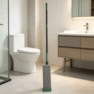 360-Degree Rotary Microfiber Flat Mop with Self-Washing, Squeeze-Dry Function, Foldable Handle, and Steel Pole