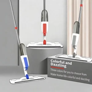 360-Degree Rotating 3-in-1 Spray Mop with 2 Mop Pads and 350 ml Refillable Bottle
