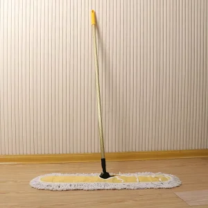 Commercial Green Aluminum Cotton Flat Mop with Large Floor Cleaning Area for Industrial Factory Use