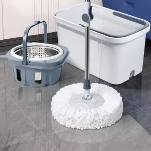 360-Degree Rotating Dual-Drive Mop Bucket with 500-700 ml Capacity, Telescopic Detachable Design