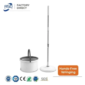 360-Degree Rotating Hands-Free Self-Cleaning Microfiber Spin Mop and Bucket Set with Clean and Dirty Water Separation