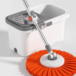 360 Degree Rotating Magic Mop Bucket Set Dry Wet Use Multifunctional Dust Free Cleaning No Dead Corners for Easy Cleaning