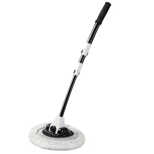 360-Degree Rotating Microfiber Car Wash Brush Mop with Detachable Extension Pole and Chenille Head