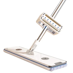 360 Degree Rotating Microfiber Flat Mop, Dry and Wet Dual-Use, Extensible