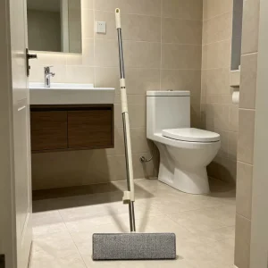 360-Degree Rotating Microfiber Flat Squeeze Mop with Wringing for Floor Cleaning