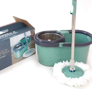 360 Degree Rotating Microfiber Magic Mop with 7-Piece Replacement Head Set for Household Floor Cleaning