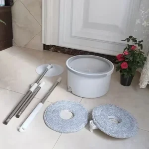 360-Degree Rotating Mop and Bucket Set for Household Bathroom Cleaning