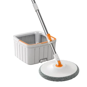 360-Degree Rotating Mop and Bucket Set with Hands-Free Clean and Dirty Water Separation
