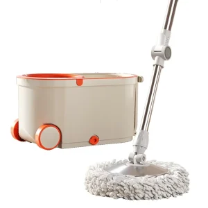 360-Degree Rotating Mop and Bucket with Wheels